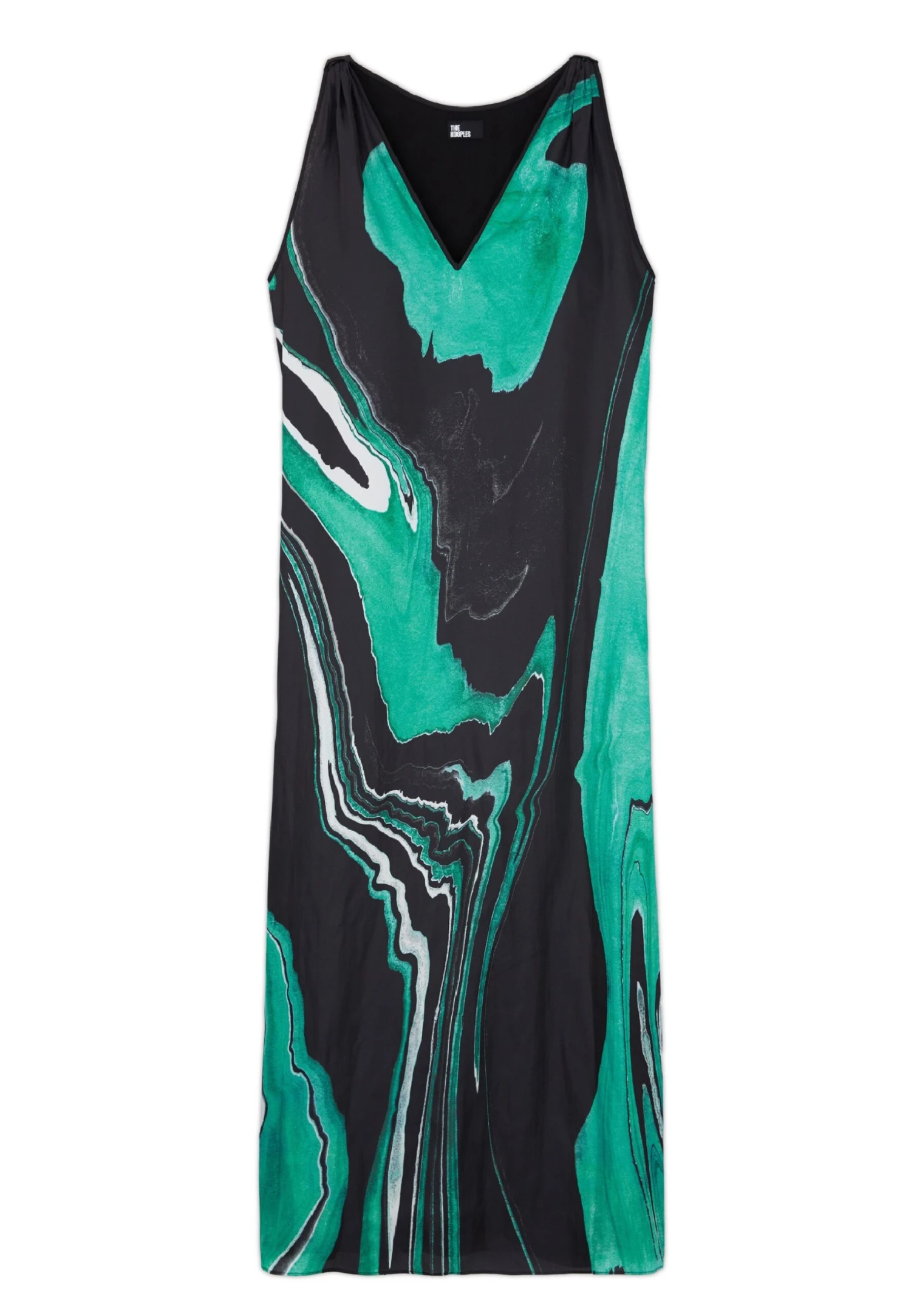 THE KOOPLES Imprimée Avec Fente Latérale - Jurk - Black Green 1 THE KOOPLES Imprimée Avec Fente Latérale - Jurk - Black Green