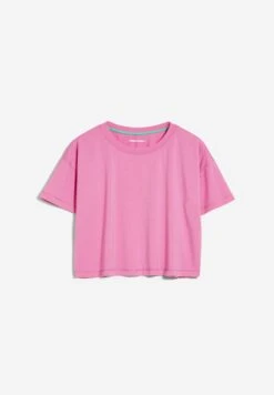 Armedangels Claaudi Claaudi - T-Shirt Basic - Raspberry Pink Bright Lime -Ulla Popken Winkel ad6930355f564955a591d5e6ad50f595