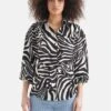 Zebra Print - Overhemdblouse - Black/White
