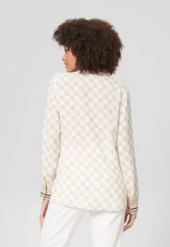Mit M-Logos - Overhemdblouse - Wollweiß Platinfarben -Ulla Popken Winkel af9b28c810be4bd9a1841614b3a6d5be