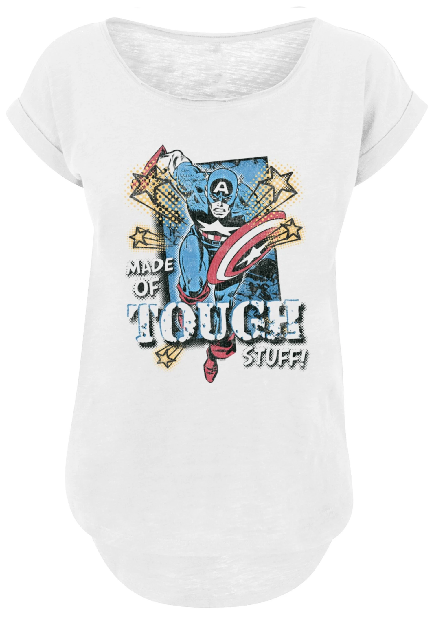 F4NT4STIC Marvel Captain America Made Of Tough Stuff - T-Shirt Print - White 6 F4NT4STIC Marvel Captain America Made Of Tough Stuff - T-Shirt Print - White - Afbeelding 6