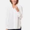 GOLDNER Mit Durchgehender Knopfleiste - Overhemdblouse - White
