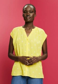 ESPRIT Kurzarm Mit Print - Overhemdblouse - Light Yellow -Ulla Popken Winkel b59f8e52cfd74c1eb100e2517f33ed83