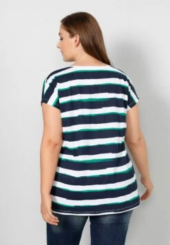 T-Shirt Print - Weiß Blau 11 T-Shirt Print - Weiß Blau -Ulla Popken Winkel b7440d1c0fbf4bf28bfd6728d1b59f07