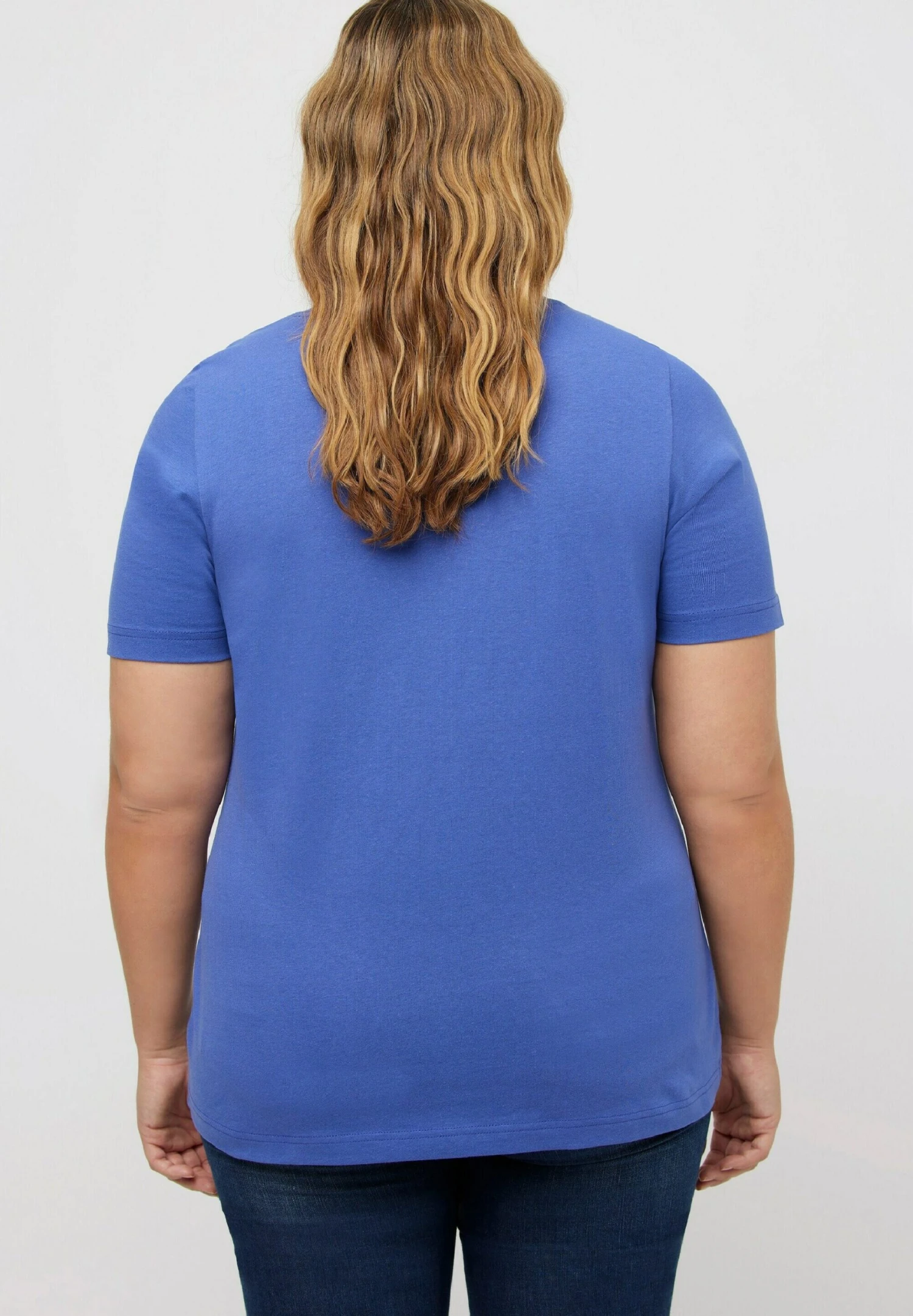 Ulla Popken T-Shirt Basic - Turquoise Green 3 Ulla Popken T-Shirt Basic - Turquoise Green - Afbeelding 3