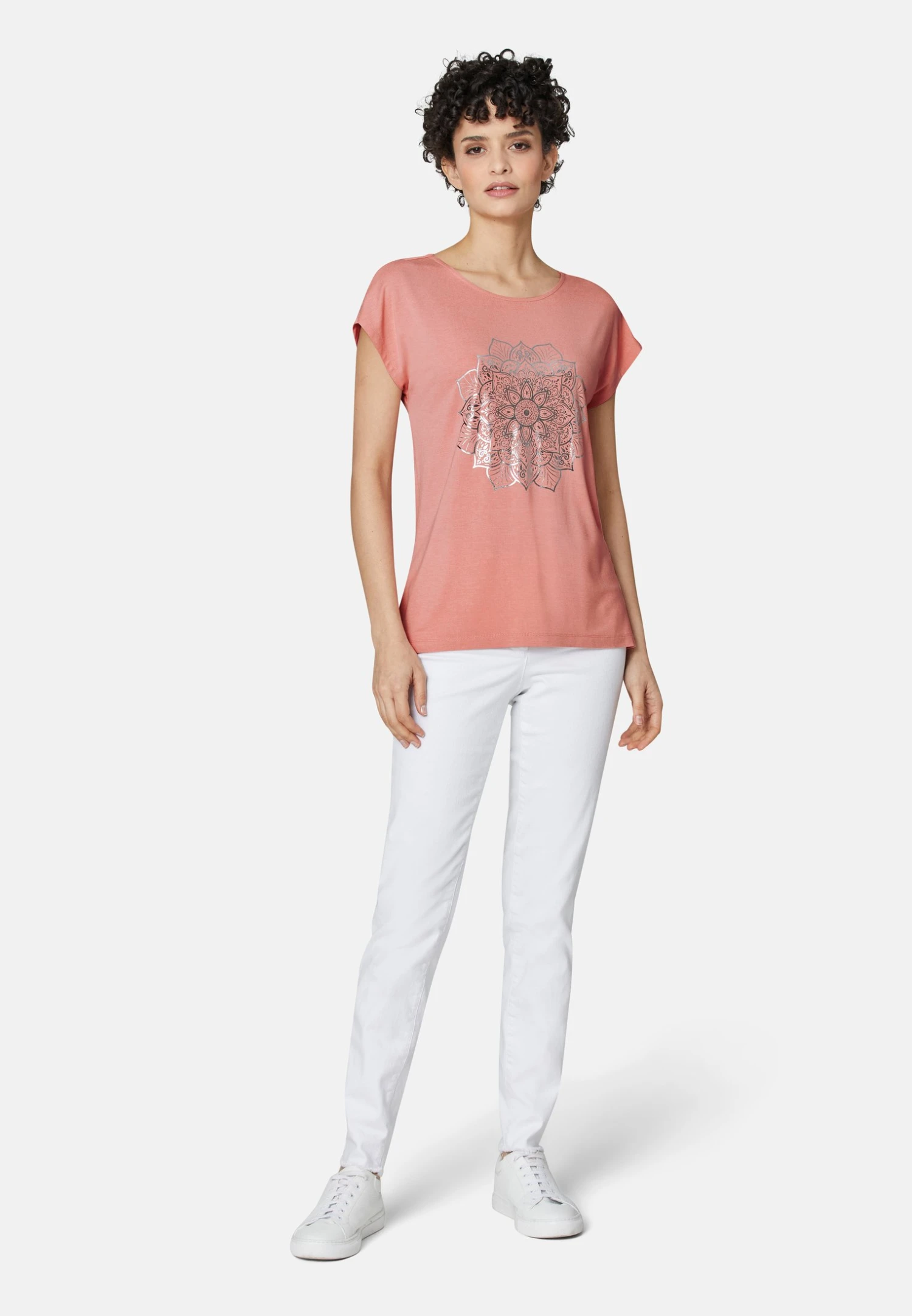 Mit Nachhaltigen - T-Shirt Print - Lachsrosa 2 Mit Nachhaltigen - T-Shirt Print - Lachsrosa - Afbeelding 2