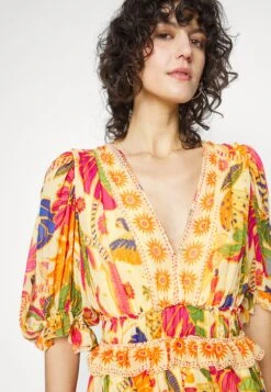 Farm Rio Rio Tapestry Dress - Maxi-Jurk - Rio Tapestry Yellow -Ulla Popken Winkel bb01348d273b4df985f4abcfc2b5edc0