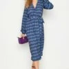 Lts Geometric Print Wrap - Jerseyjurk - Blue