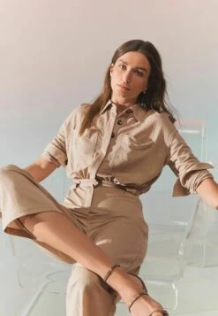 Next Long Sleeves Utility BoilerStandard - Jumpsuit - Neutral Brown -Ulla Popken Winkel c089dba31fea41e6aea092846b24ed80