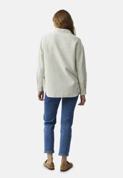 Lexington Edith Oxford - Overhemdblouse - Green White Stripe -Ulla Popken Winkel c36109826707459ca1af7ae4f6580bdb