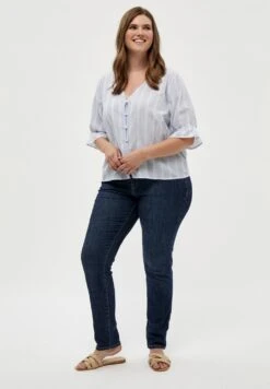 Peppercorn Diara - Blouse - Skyway Blue Striped -Ulla Popken Winkel c5ecc7afb8f445b082aec4f66a516ba8