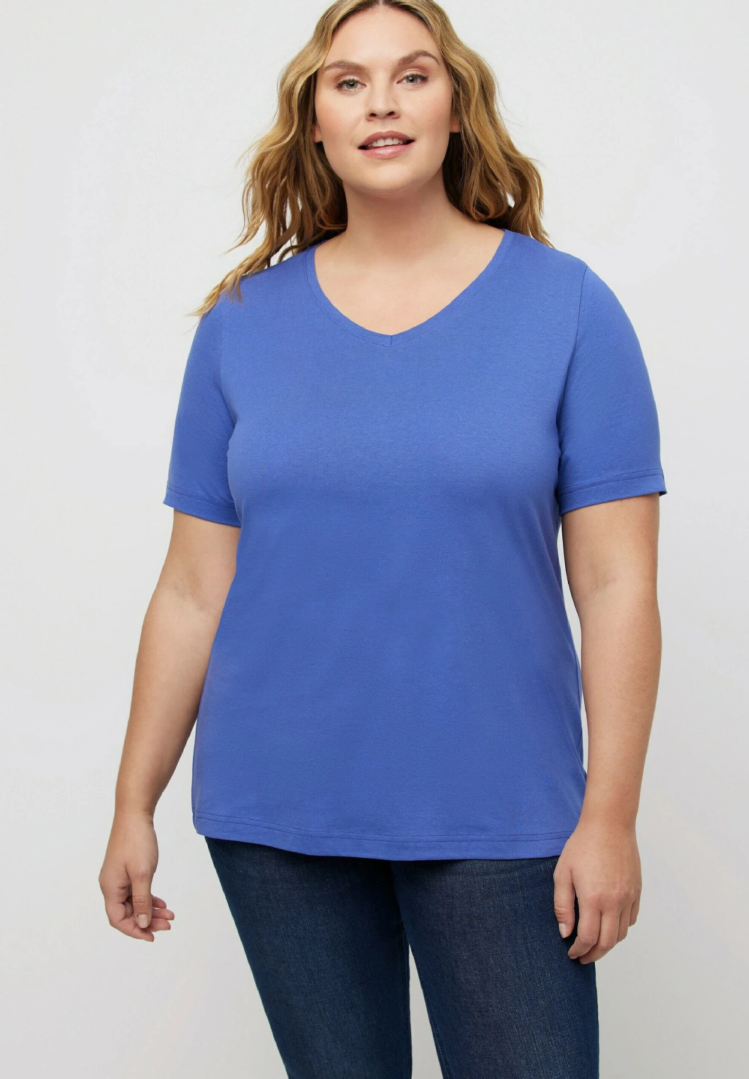 Ulla Popken T-Shirt Basic - Turquoise Green 1 Ulla Popken T-Shirt Basic - Turquoise Green