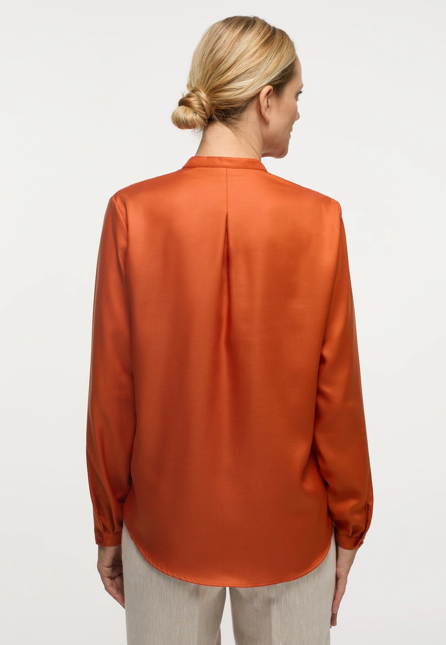 Eterna Classic Fit - Blouse - Orange 2 Eterna Classic Fit - Blouse - Orange - Afbeelding 2