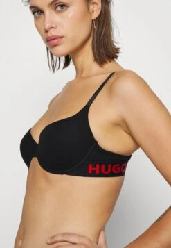 Hugo Underwire Bra Sporty Logo - Beugel Bh - Black -Ulla Popken Winkel cfb69be28a60425099de73d45cbce7d2