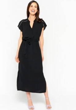 LOLALIZA With V-Neck - Jurk - Black