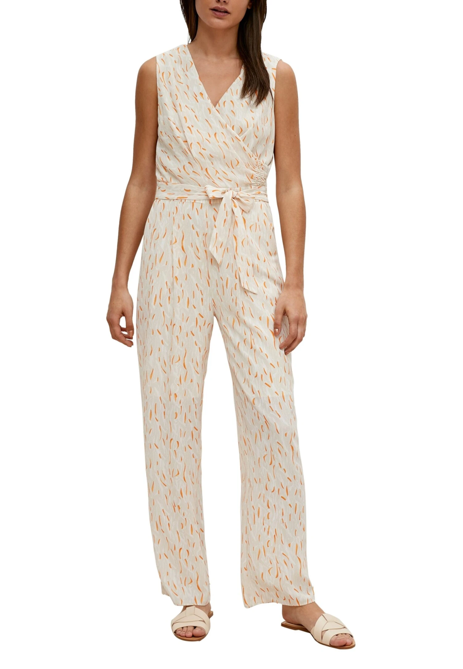 Comma Crêpestruktur - Jumpsuit - Aop Minimal Sand 6 Comma Crêpestruktur - Jumpsuit - Aop Minimal Sand - Afbeelding 6