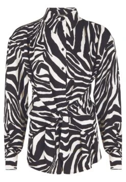 Zebra Print - Overhemdblouse - Black/White -Ulla Popken Winkel d4853e5499a84b31a74c5b8f42a765cb