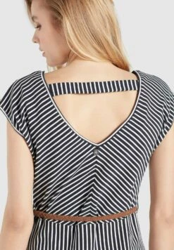 Khujo Leifa - Jurk - Dunkelblau-Weiß Gestreift -Ulla Popken Winkel d9578bcc901d476fbd35311a786ffd2c