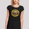 F4NT4STIC Guns 'N' Roses Band Vintage Classic Logo (Distressed) - T-Shirt Print - Black