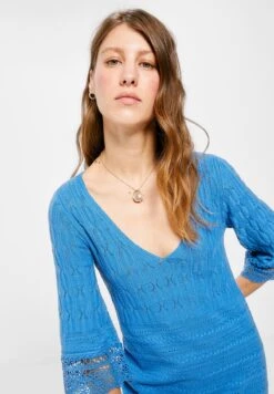 Springfield Short Structured - Gebreide Jurk - Dark Blue -Ulla Popken Winkel da93a63f25074d4bb74f82aed2c544e6