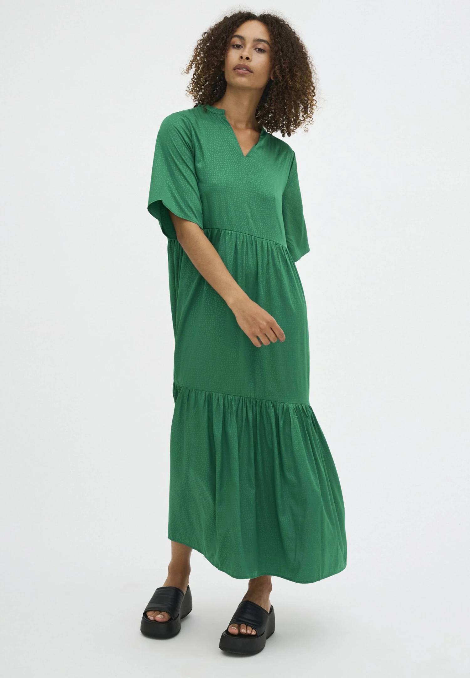 Linemw Long- Maxi-Jurk - Ultramarine Green 1 Linemw Long- Maxi-Jurk - Ultramarine Green