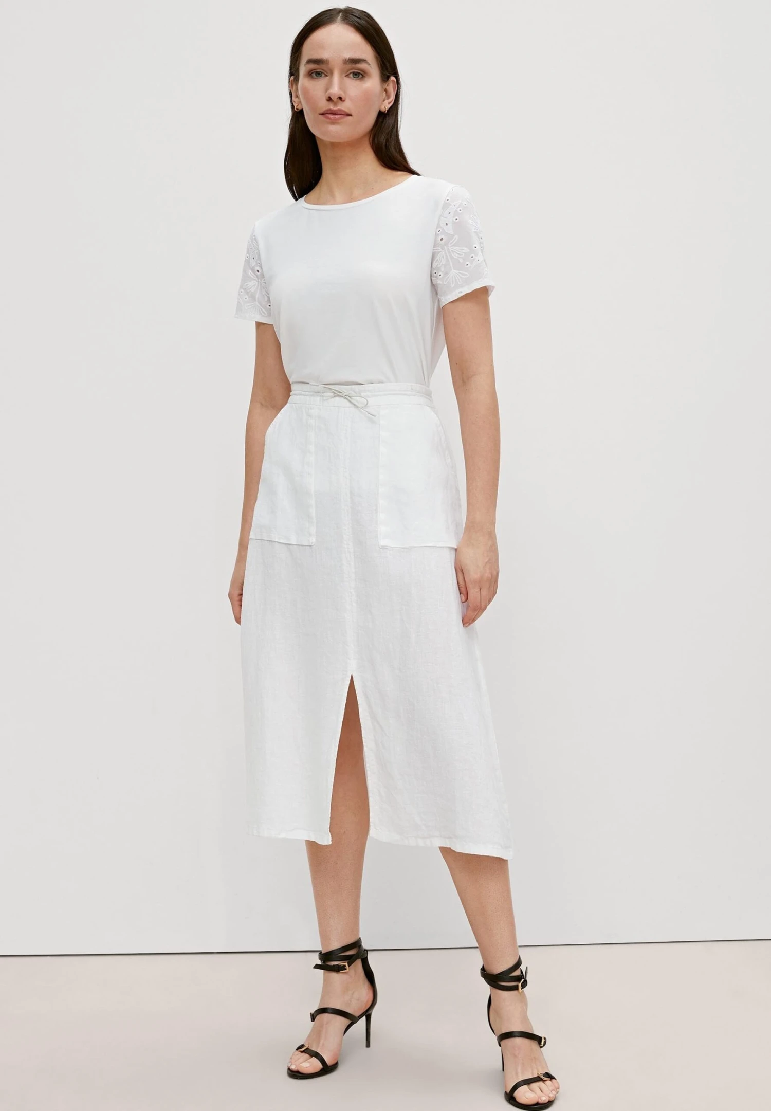 Comma Mit Details - T-Shirt Print - Off White 2 Comma Mit Details - T-Shirt Print - Off White - Afbeelding 2