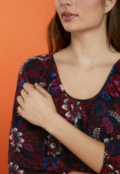 Next Long Sleeve Slinky - Jurk - Navy Purple Floral -Ulla Popken Winkel df222b23dc8242c6b586f0c51da11a7d