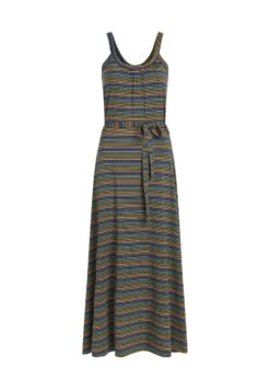 King Louie Allison Mariani Stripe - Maxi-Jurk - Black -Ulla Popken Winkel e0af657d76284566ad4e41bb515ea1a1