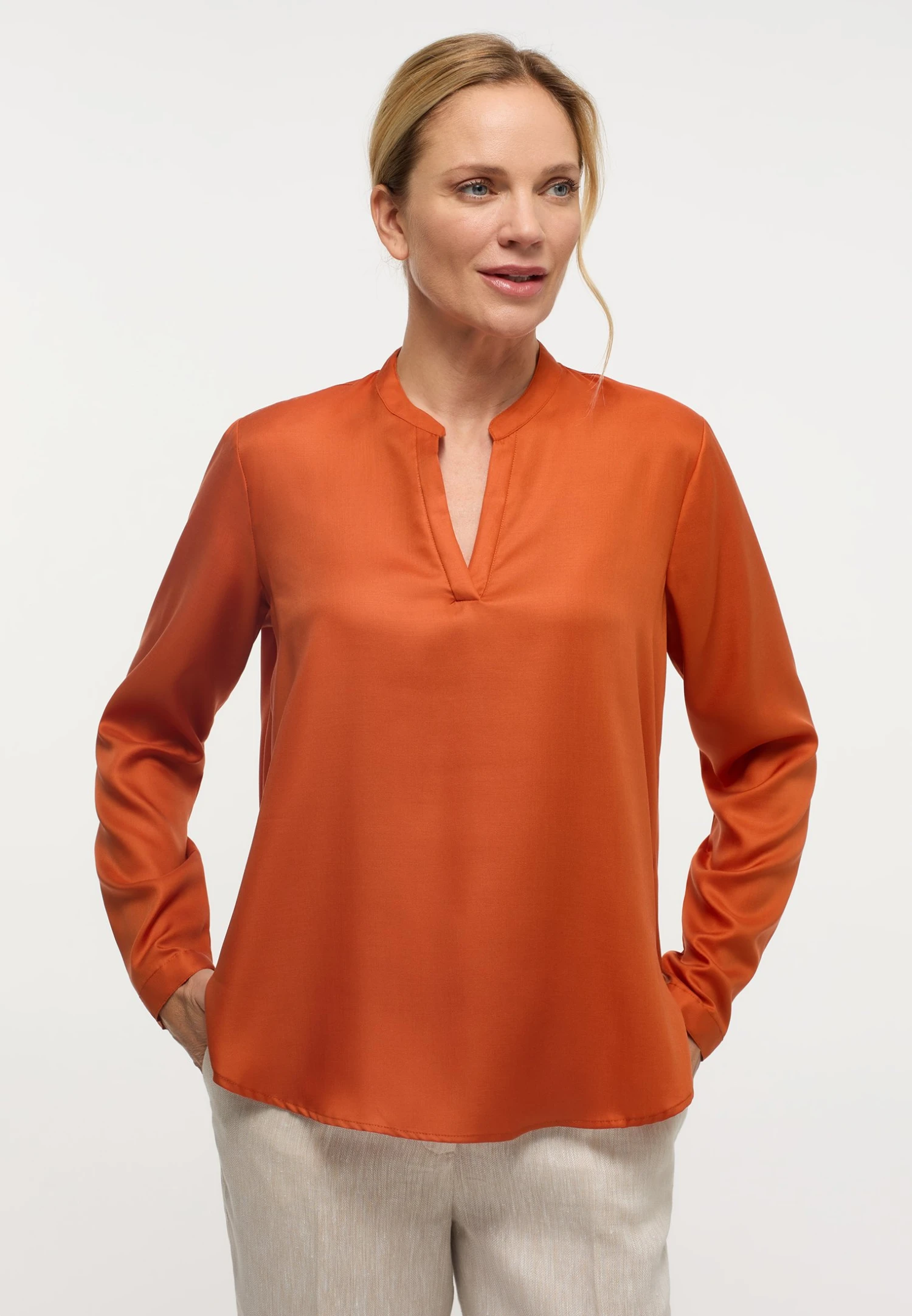 Eterna Classic Fit - Blouse - Orange 1 Eterna Classic Fit - Blouse - Orange