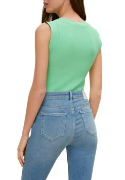 Mit Rippstruktur - Top - Hellgrün -Ulla Popken Winkel e504d4067d1e4aa3980a113543488aab
