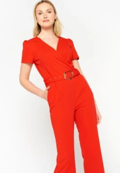 LOLALIZA Jumpsuit - Red -Ulla Popken Winkel e54715c9a8494f3f8c261785357726f5