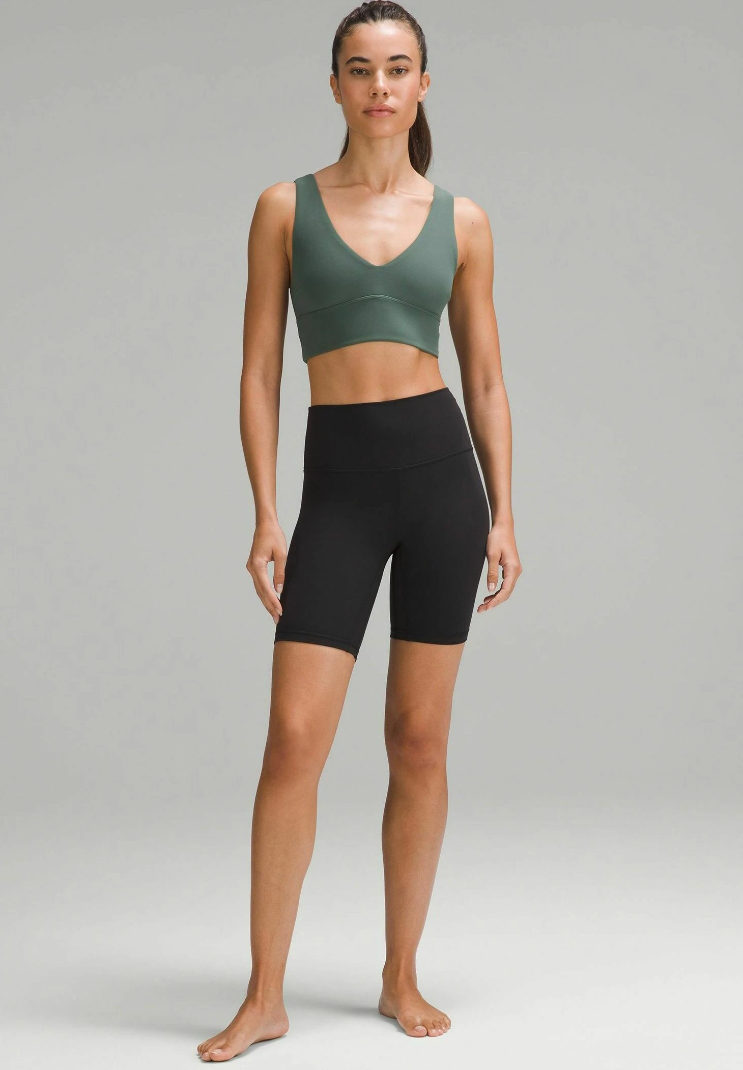 Lululemon Align V-Neck C/D Black - Sport-Bh Met Light Support - Dark Forest 2 Lululemon Align V-Neck C/D Black - Sport-Bh Met Light Support - Dark Forest - Afbeelding 2