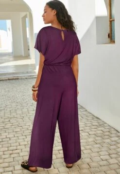 Next Wide Leg - Jumpsuit - Aubergine Purple -Ulla Popken Winkel e7976389eea64a2ea51d6858258613d7