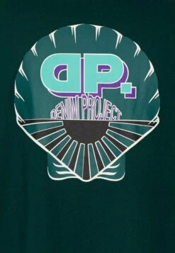 Denim Project Blake Shell Unsiex - T-Shirt Print - Dark Green -Ulla Popken Winkel e9d55e520bef4cdda01049be2f317c6c