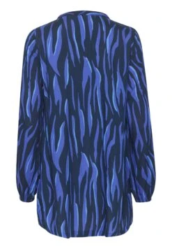 Kaffe Bpsally V-Notch Neck - Tuniek - Blue Graphic Print -Ulla Popken Winkel ea17f347ab66434fb90e17d140812e7c