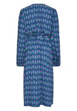 Lts Geometric Print Wrap - Jerseyjurk - Blue -Ulla Popken Winkel ee790d495dcb4a869ef38767533f96f6