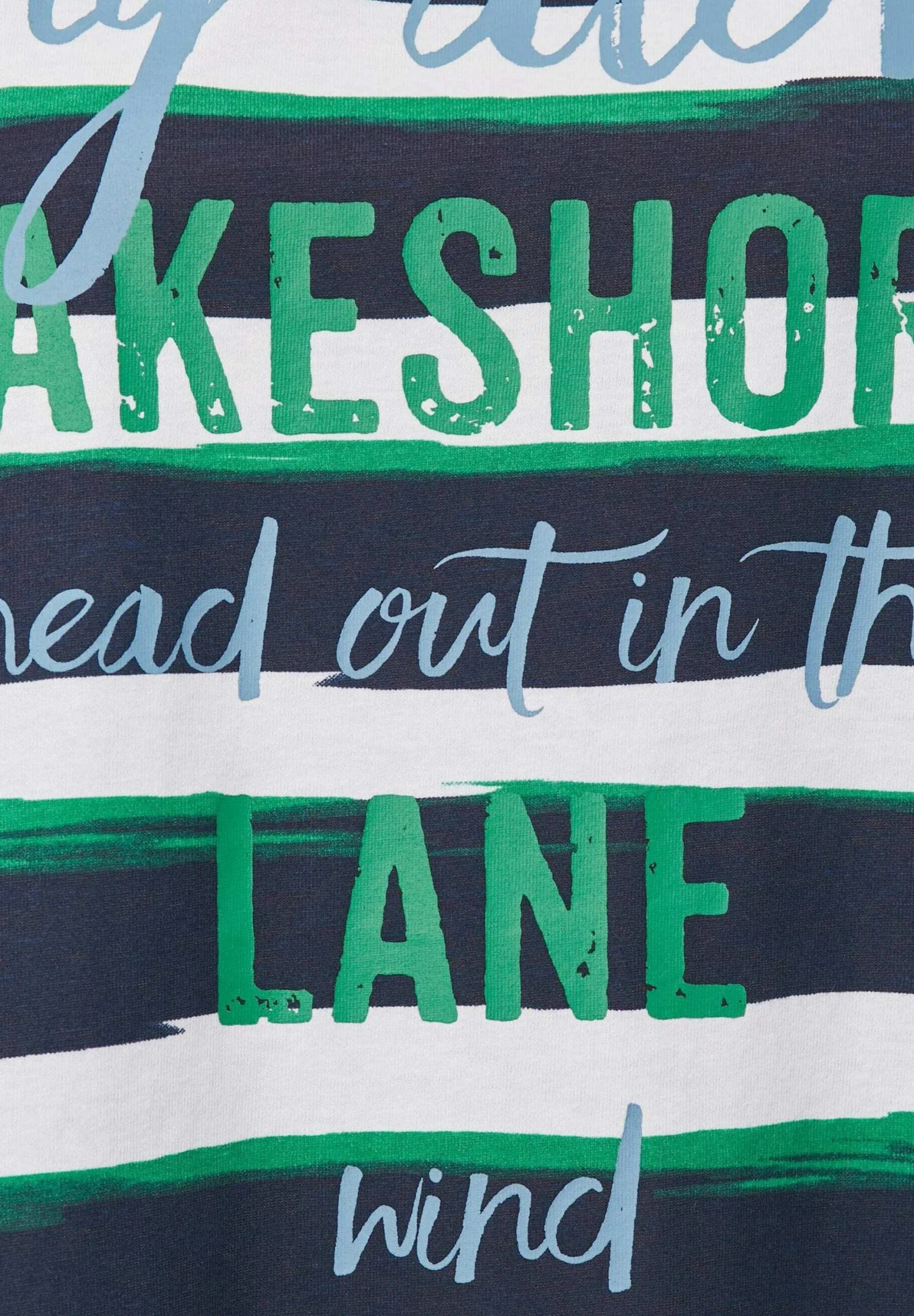 T-Shirt Print - Weiß Blau 9 T-Shirt Print - Weiß Blau - Afbeelding 9