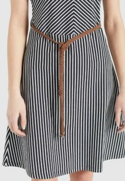 Khujo Leifa - Jurk - Dunkelblau-Weiß Gestreift -Ulla Popken Winkel f13b10be080145fcb2edf6ef1d8218ff