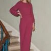 Next Long Sleeve Belted Standard Tall - Jumpsuit - Pink