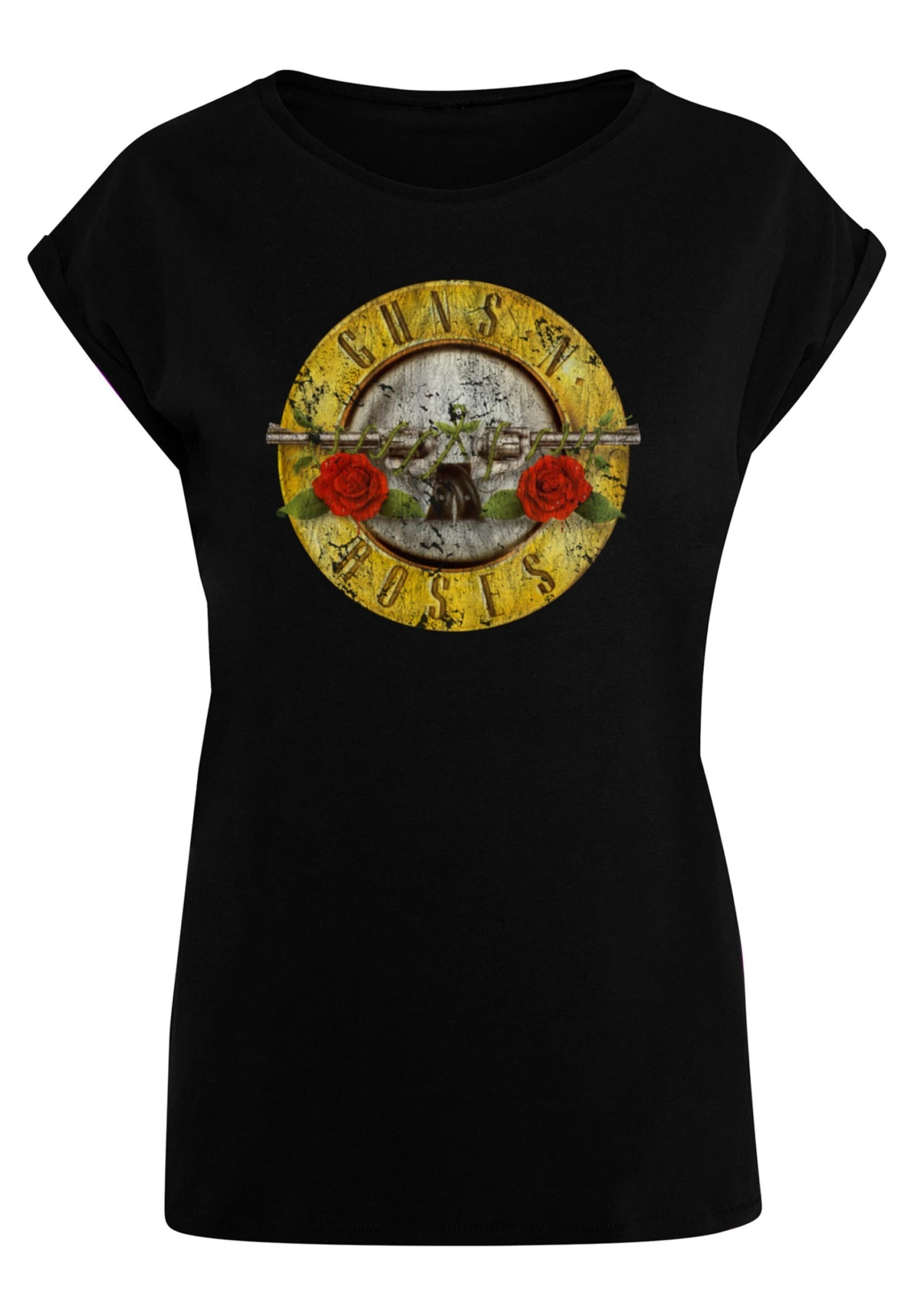 F4NT4STIC Guns 'N' Roses Band Vintage Classic Logo (Distressed) - T-Shirt Print - Black 6 F4NT4STIC Guns 'N' Roses Band Vintage Classic Logo (Distressed) - T-Shirt Print - Black - Afbeelding 6