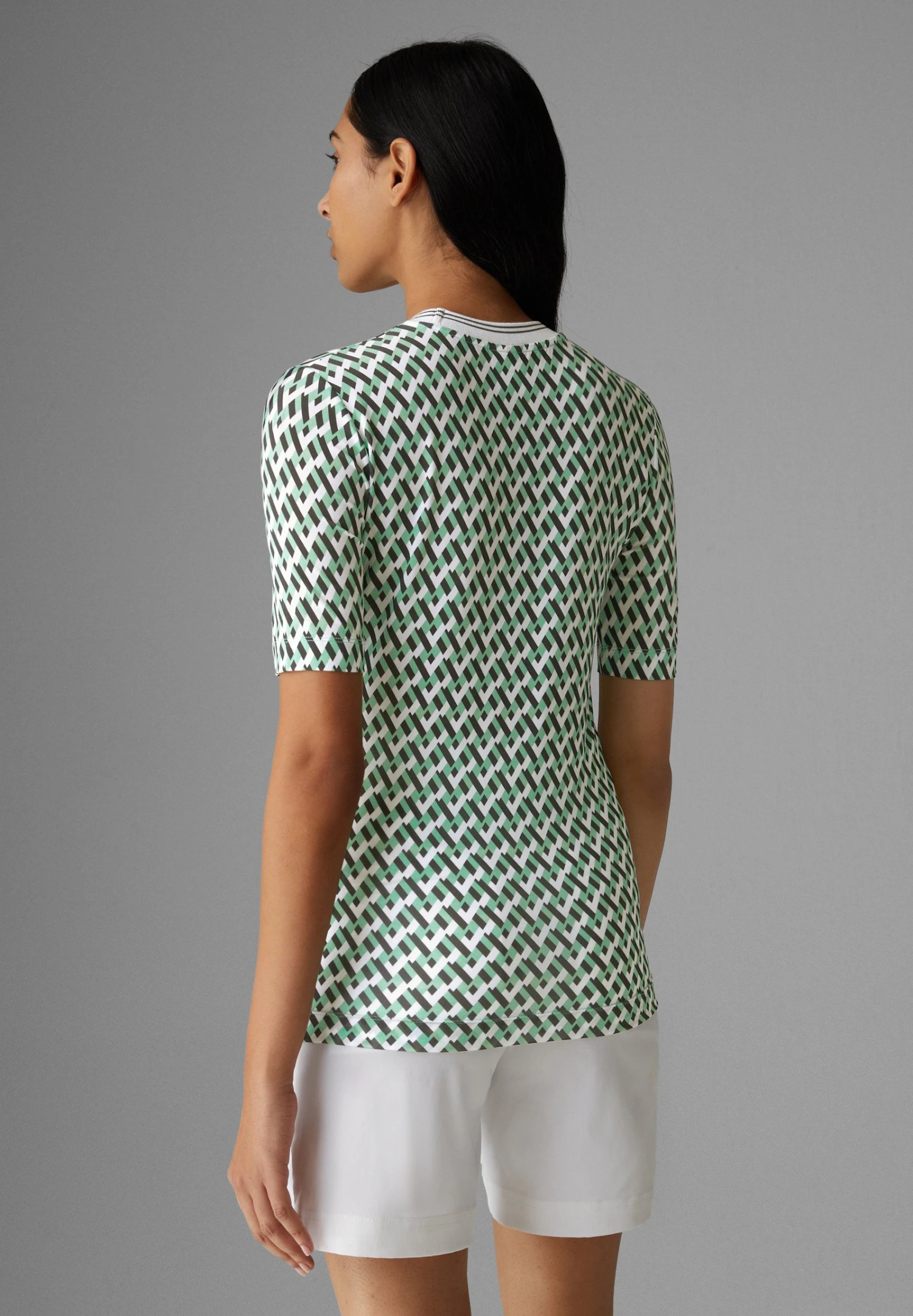 Bogner Alene - T-Shirt Print - Grün Weiß 3 Bogner Alene - T-Shirt Print - Grün Weiß - Afbeelding 3