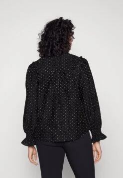 Objpetri - Blouse - Black/White -Ulla Popken Winkel f6d14fe94ae6488ea12c5586c2004e1c