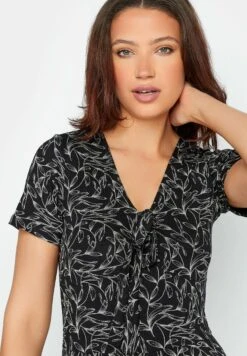 Leaf Print- Jumpsuit - Black -Ulla Popken Winkel f9586e4e6ccc4c03a978f8066fb717c8