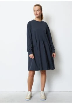 Marc O'Polo DENIM Longsleeve Ruffled Hem - Jerseyjurk - Orion Blue -Ulla Popken Winkel f95e8a7226c042cba6476b5b25a2ccb1