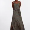 King Louie Allison Mariani Stripe - Maxi-Jurk - Black