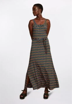 King Louie Allison Mariani Stripe - Maxi-Jurk - Black
