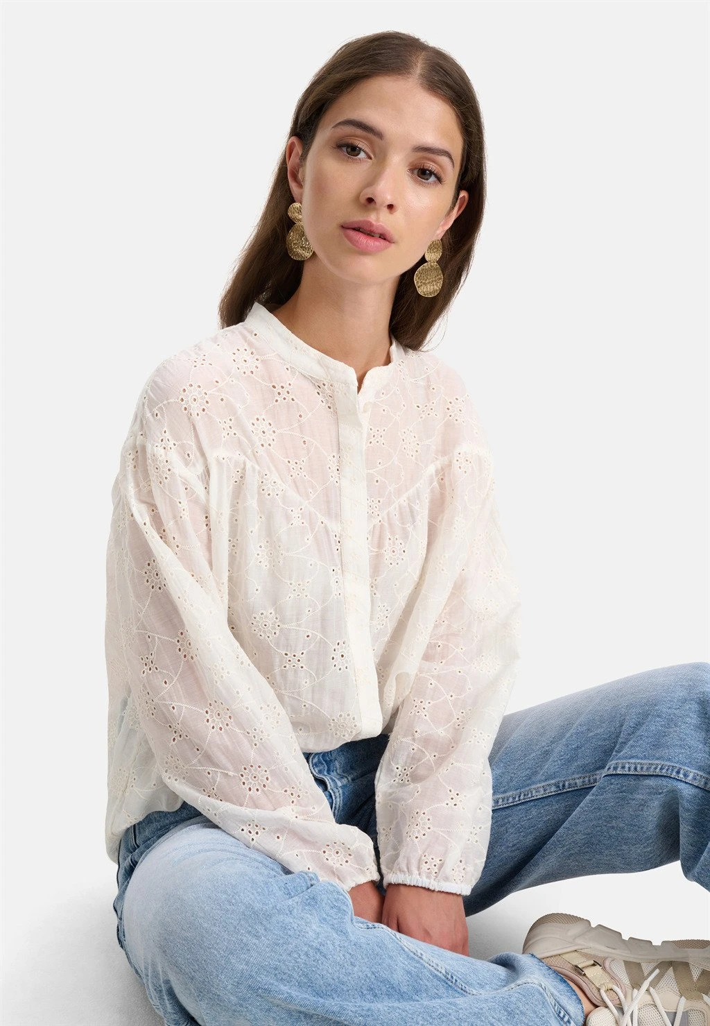 Overhemdblouse - Off-White 4 Overhemdblouse - Off-White - Afbeelding 4