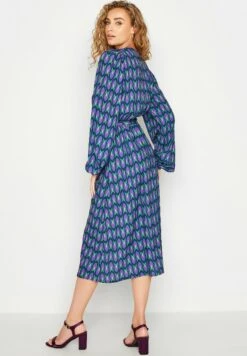 Lts Geometric Print Wrap - Jerseyjurk - Blue -Ulla Popken Winkel fe44aac8725e421c85fa15aa40af0ab8