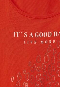 STREET ONE Leo Folien - T-Shirt Print - Orange -Ulla Popken Winkel fe993ee938db4108b07d82e8445c8cc2