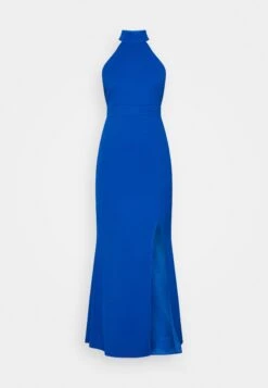 Wal G Halter Neck Maxi Dress - Galajurk - Electric Blue -Ulla Popken Winkel ffbb3a1cd9e749138d96f396fdbe4894